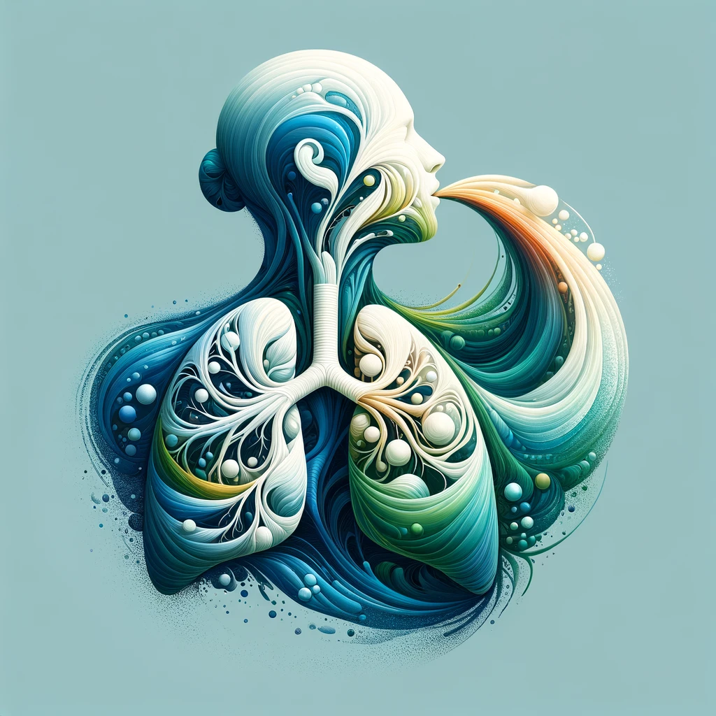 Decorative cover image showing an abstract version of the respiratory system